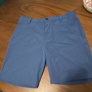 Banana Republic Men's Comfort Flat Front Shorts, Blue, Size 36